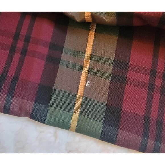 L.L.Bean HTF Picnic Zipper Canvas Tote Blanket Set Multi Plaid Used Once - Picture 15 of 15